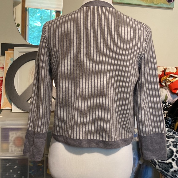 BROOKS BROTHERS extra fine merino wool open front striped cardigan. Size US M. - Picture 4 of 10